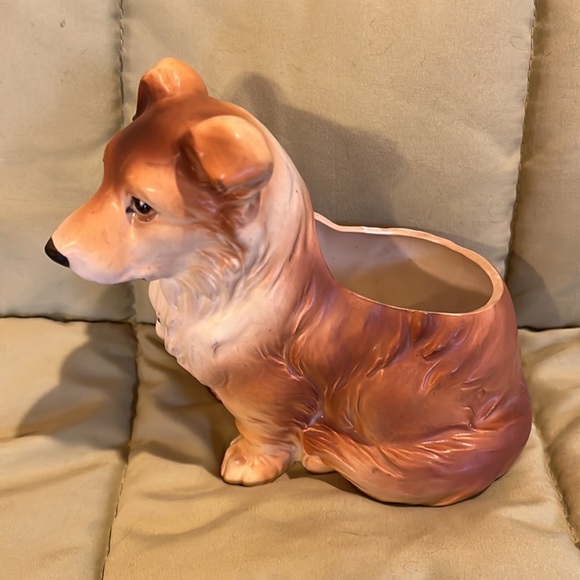 Napco Collie puppy planter 5” tall, Numbered 6717 Adorable! - Picture 3 of 9
